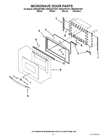 08 - Microwave Door Parts parts for Whirlpool Oven RMC305PVQ01 from AppliancePartsPros.com