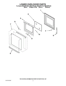 03 - Lower Oven Door Parts parts for Whirlpool Oven RBD275PVS02 from AppliancePartsPros.com