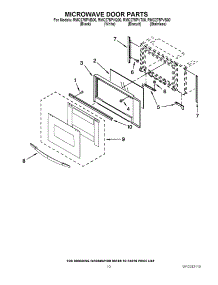 08 - Microwave Door Parts parts for Whirlpool Oven RMC275PVQ00 from AppliancePartsPros.com