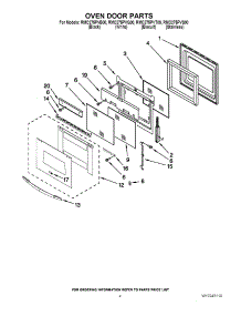 03 - Oven Door Parts parts for Whirlpool Oven RMC275PVS00 from AppliancePartsPros.com