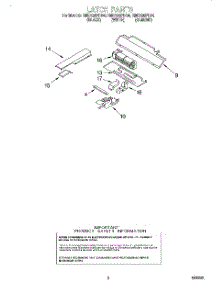 04 - Latch parts for Whirlpool Oven RMC305PDB4 from AppliancePartsPros.com