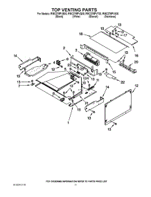 09 - Top Venting Parts parts for Whirlpool Oven RMC275PVT00 from AppliancePartsPros.com