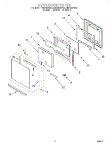 03 - Oven Door parts for Whirlpool Oven RMC305PDQ2 from AppliancePartsPros.com