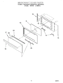 08 - Microwave Door parts for Whirlpool Oven RMC305PDQ2 from AppliancePartsPros.com