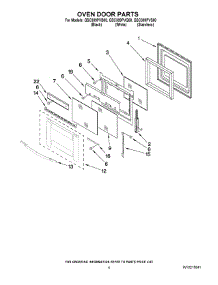 03 - Oven Door Parts parts for Whirlpool Oven GSC309PVB00 from AppliancePartsPros.com