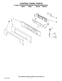 02 - Control Panel Parts parts for Whirlpool Oven RMC305PVB00 from AppliancePartsPros.com