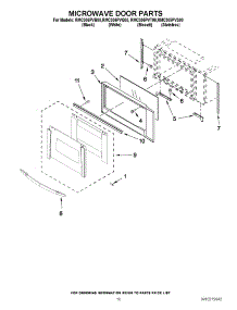 08 - Microwave Door Parts parts for Whirlpool Oven RMC305PVS00 from AppliancePartsPros.com