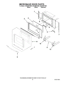 08 - Microwave Door Parts parts for Whirlpool Oven GSC309PVB00 from AppliancePartsPros.com