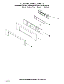 02 - Control Panel Parts parts for Whirlpool Oven RBS305PVB00 from AppliancePartsPros.com