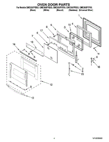 03 - Oven Door Parts parts for Whirlpool Oven GMC305PRY03 from AppliancePartsPros.com