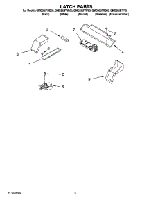 04 - Latch Parts parts for Whirlpool Oven GMC305PRY03 from AppliancePartsPros.com