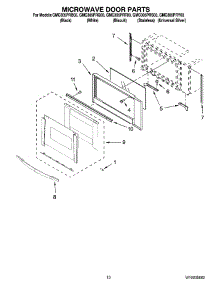 08 - Microwave Door Parts parts for Whirlpool Oven GMC305PRT03 from AppliancePartsPros.com
