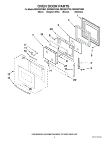 03 - Oven Door Parts parts for Whirlpool Oven RBS305PVB00 from AppliancePartsPros.com