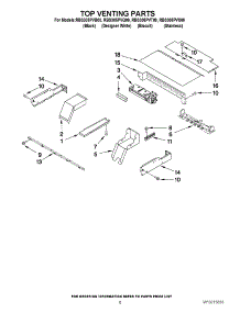 05 - Top Venting Parts parts for Whirlpool Oven RBS305PVQ00 from AppliancePartsPros.com