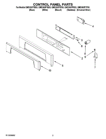 02 - Control Panel Parts parts for Whirlpool Oven GMC305PRB03 from AppliancePartsPros.com