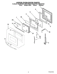 04 - Upper Oven Door Parts parts for Whirlpool Oven RBD245PRB03 from AppliancePartsPros.com
