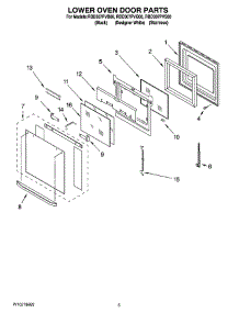 03 - Lower Oven Door Parts parts for Whirlpool Oven RBD307PVS00 from AppliancePartsPros.com