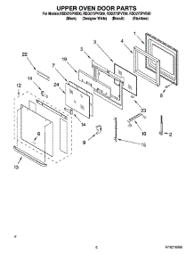 04 - Upper Oven Door Parts parts for Whirlpool Oven RBD275PVS00 from AppliancePartsPros.com