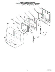 03 - Oven Door Parts parts for Whirlpool Oven RBS277PVS00 from AppliancePartsPros.com