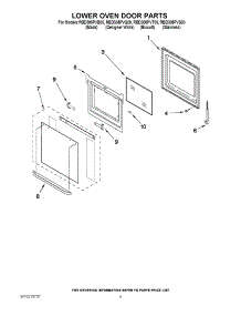 03 - Lower Oven Door Parts parts for Whirlpool Oven RBD305PVT00 from AppliancePartsPros.com
