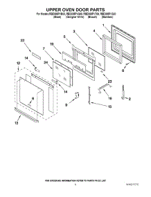 04 - Upper Oven Door Parts parts for Whirlpool Oven RBD305PVT00 from AppliancePartsPros.com