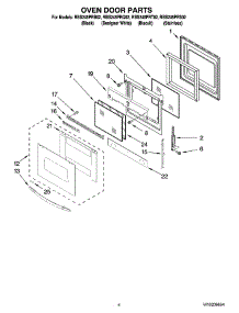 03 - Oven Door Parts parts for Whirlpool Oven RBS245PRT02 from AppliancePartsPros.com