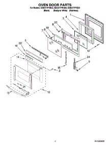 03 - Oven Door Parts parts for Whirlpool Oven GBD277PRS03 from AppliancePartsPros.com