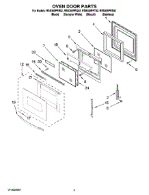 02 - Oven Door Parts parts for Whirlpool Oven RBS305PRB02 from AppliancePartsPros.com