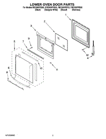 03 - Lower Oven Door Parts parts for Whirlpool Oven RBD305PRS02 from AppliancePartsPros.com