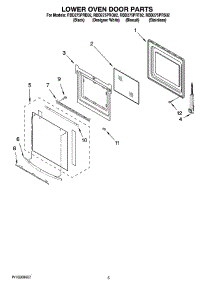 03 - Lower Oven Door Parts parts for Whirlpool Oven RBD275PRT02 from AppliancePartsPros.com