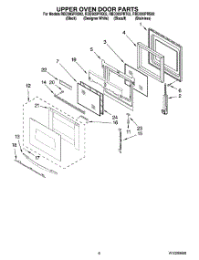 04 - Upper Oven Door Parts parts for Whirlpool Oven RBD305PRT02 from AppliancePartsPros.com
