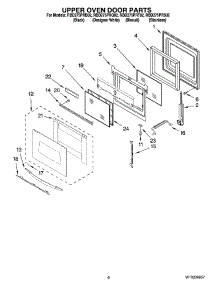 04 - Upper Oven Door Parts parts for Whirlpool Oven RBD275PRQ02 from AppliancePartsPros.com