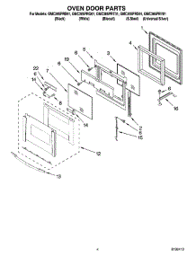 03 - Oven Door Parts parts for Whirlpool Oven GMC305PRY01 from AppliancePartsPros.com