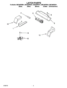 04 - Latch Parts parts for Whirlpool Oven GMC305PRY01 from AppliancePartsPros.com
