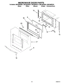 08 - Microwave Door Parts parts for Whirlpool Oven GMC305PRY01 from AppliancePartsPros.com