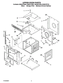 02 - Upper Oven Parts parts for Whirlpool Oven GBD307PRY03 from AppliancePartsPros.com