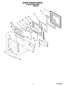 03 - Oven Door Parts parts for Whirlpool Oven GMC305PRS02 from AppliancePartsPros.com