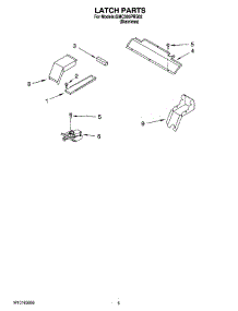 04 - Latch Parts parts for Whirlpool Oven GMC305PRS02 from AppliancePartsPros.com