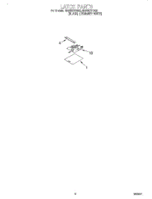 04 - Latch parts for Whirlpool Oven RBD307PDB2 from AppliancePartsPros.com