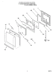 03 - Oven Door parts for Whirlpool Oven RBD277PDB2 from AppliancePartsPros.com