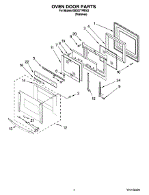 03 - Oven Door Parts parts for Whirlpool Oven GBD277PRS02 from AppliancePartsPros.com