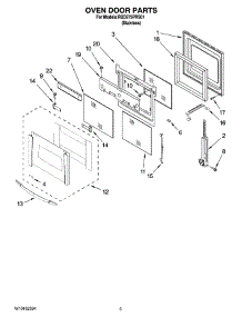 03 - Oven Door Parts parts for Whirlpool Oven RBD275PRS01 from AppliancePartsPros.com