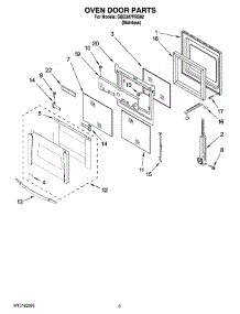 03 - Oven Door Parts parts for Whirlpool Oven GBD307PRS02 from AppliancePartsPros.com