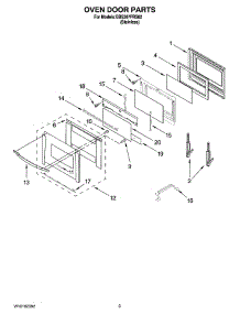 02 - Oven Door Parts parts for Whirlpool Oven GBS307PRS02 from AppliancePartsPros.com