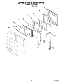 04 - Upper Oven Door Parts parts for Whirlpool Oven RBD245PRS01 from AppliancePartsPros.com