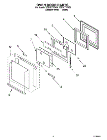 03 - Oven Door Parts parts for Whirlpool Oven YGBS277PDB9 from AppliancePartsPros.com