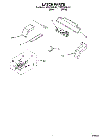 04 - Latch Parts parts for Whirlpool Oven YGSC308PJQ2 from AppliancePartsPros.com