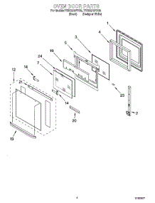 03 - Oven Door Parts parts for Whirlpool Oven YRBS275PDQ5 from AppliancePartsPros.com