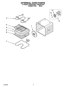 05 - Internal Oven Parts parts for Whirlpool Oven YGBD307PDB7 from AppliancePartsPros.com