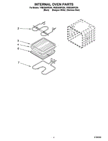 03 - Internal Oven Parts parts for Whirlpool Oven YRBS305PDS9 from AppliancePartsPros.com